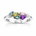 Silberring Bunte Steine