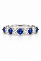 Silberner Ring - Blaue Zirkonia Steine