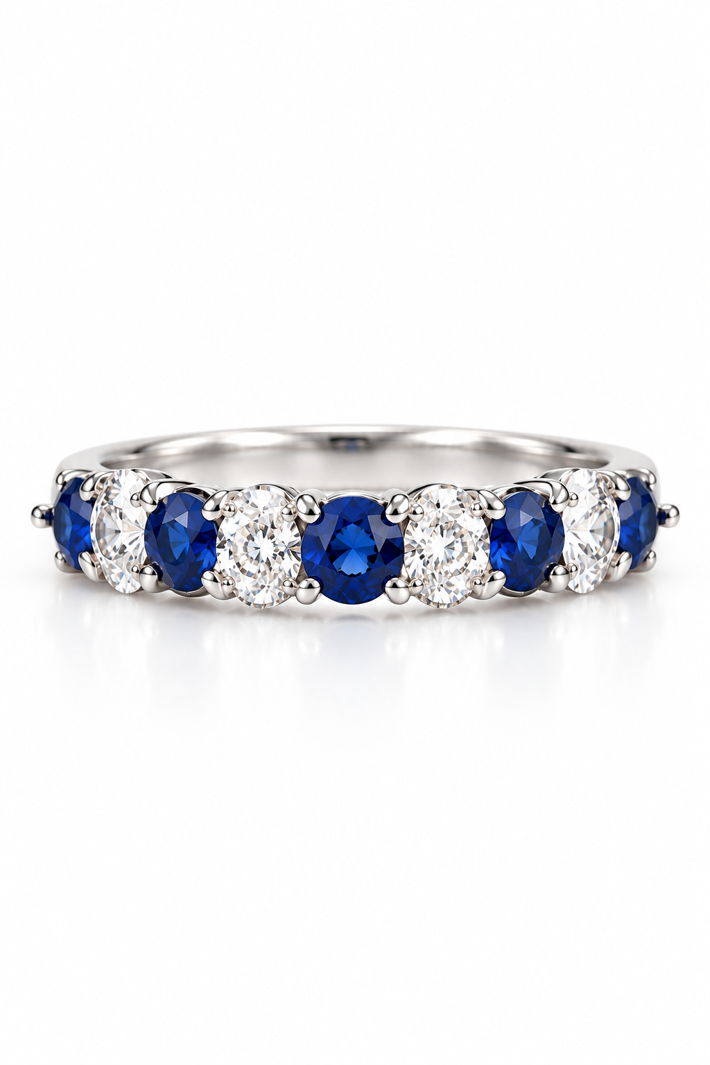 Silberner Ring - Blaue Zirkonia Steine