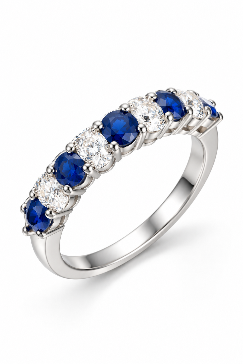 Silberner Ring - Blaue Zirkonia Steine