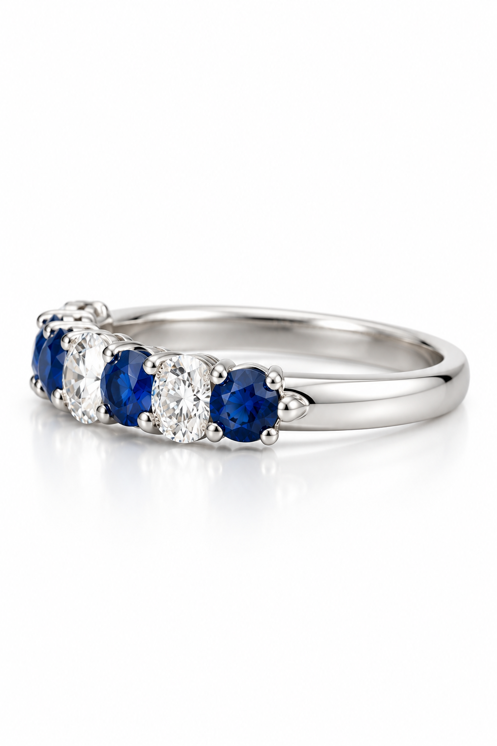 Silberner Ring - Blaue Zirkonia Steine
