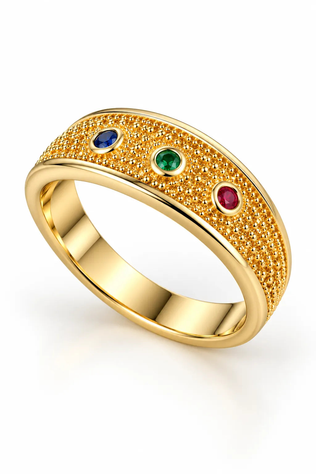 Ring in Gold mit bunten Zirkonia Steinen