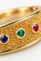 Ring in Gold mit bunten Zirkonia Steinen
