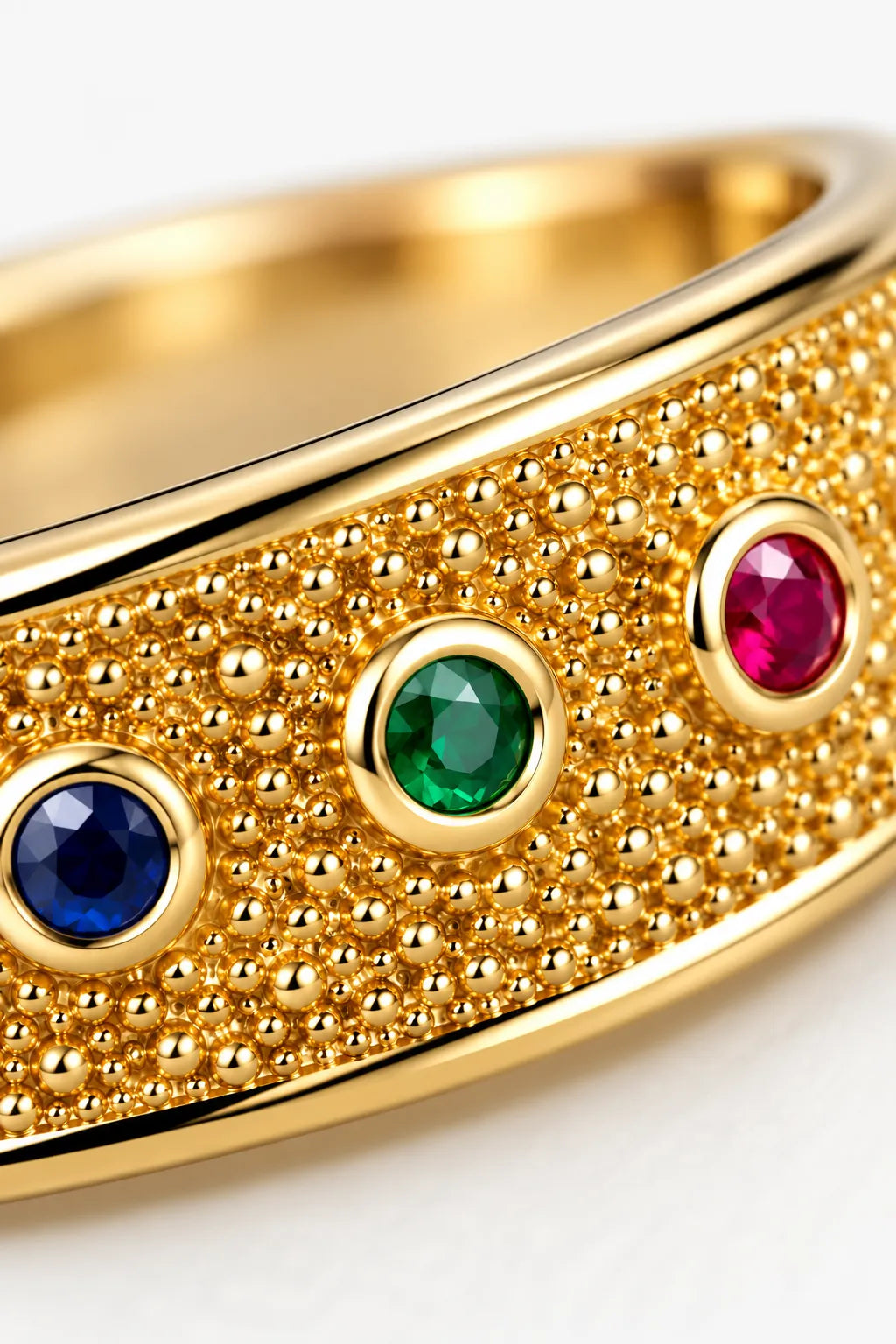 Ring in Gold mit bunten Zirkonia Steinen