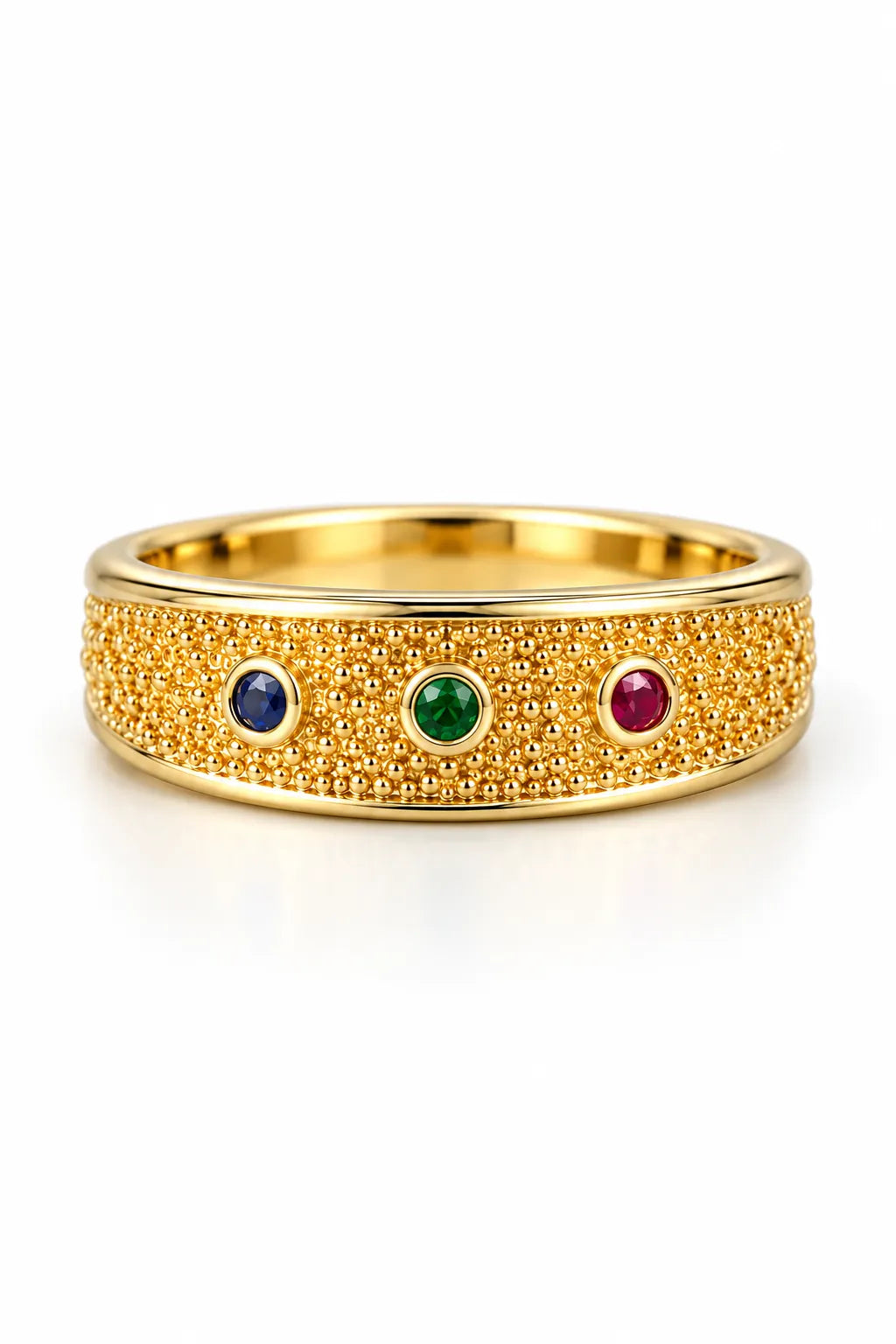 Ring in Gold mit bunten Zirkonia Steinen
