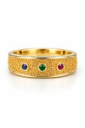 Ring in Gold mit bunten Zirkonia Steinen