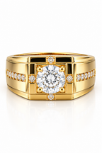 Siegelring Gold & Silber mit Zirkonia Stein