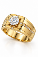 Siegelring Gold & Silber mit Zirkonia Stein