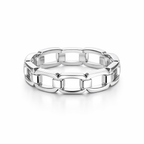 Minimalistischer Hollow Glieder-Ring in Gold & Silber