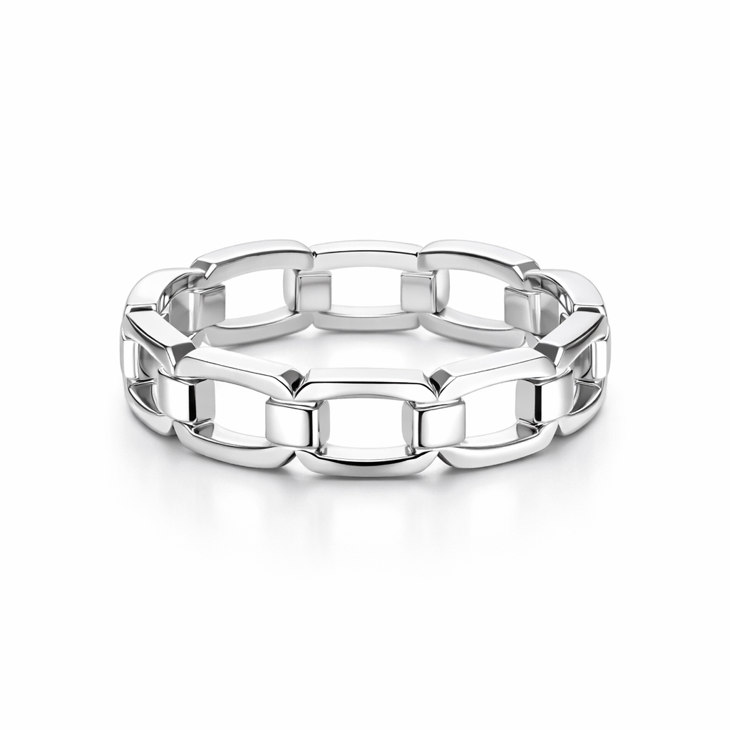 Minimalistischer Hollow Glieder-Ring in Gold & Silber