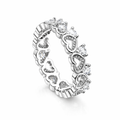 Bandring mit Herzen und Zirkonia