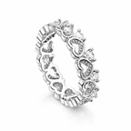 Bandring mit Herzen und Zirkonia