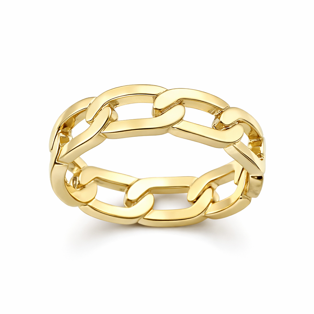 Minimalistischer Hollow Glieder-Ring in Gold & Silber
