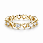 Bandring mit Herzen und Zirkonia
