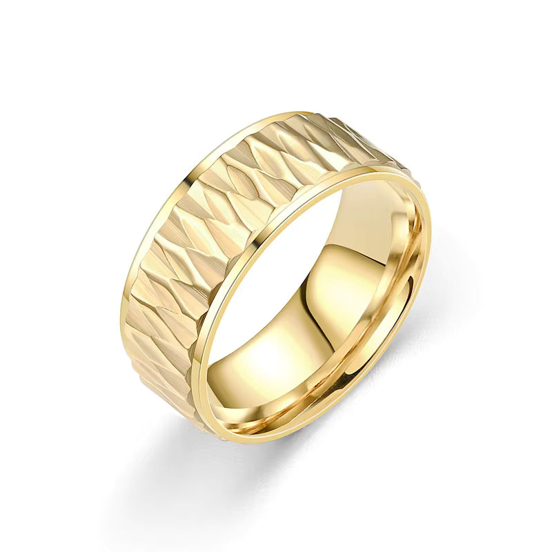 Carved Gold Silber