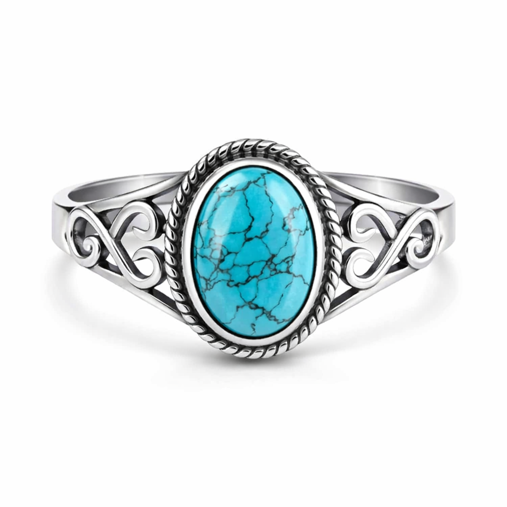Türkiser Naturstein Ring