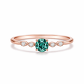 Rosegold Ring Grün