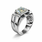 Siegelring Gold & Silber mit Zirkonia Stein
