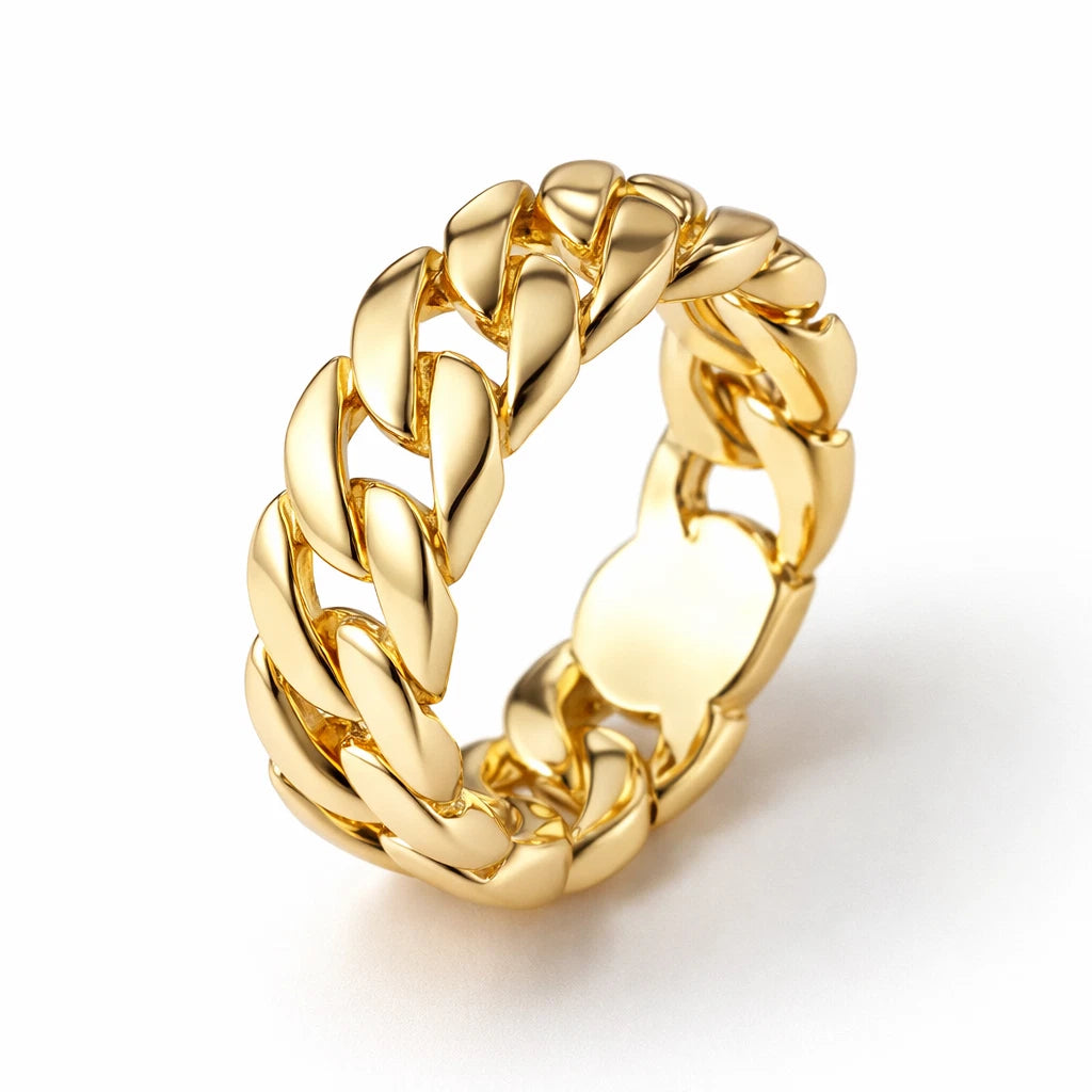 Gliederring Gold Silber Bi Color