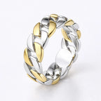 Gliederring Gold Silber Bi Color