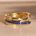 Gold Blauer Zirkonia