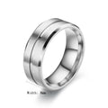 Strich Ring Edelstahl Gold Siber