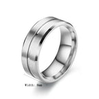 Strich Ring Edelstahl Gold Siber