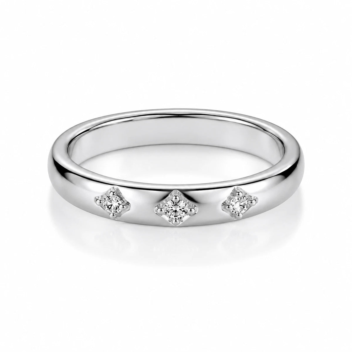 Silberne Zirkonia Bandring