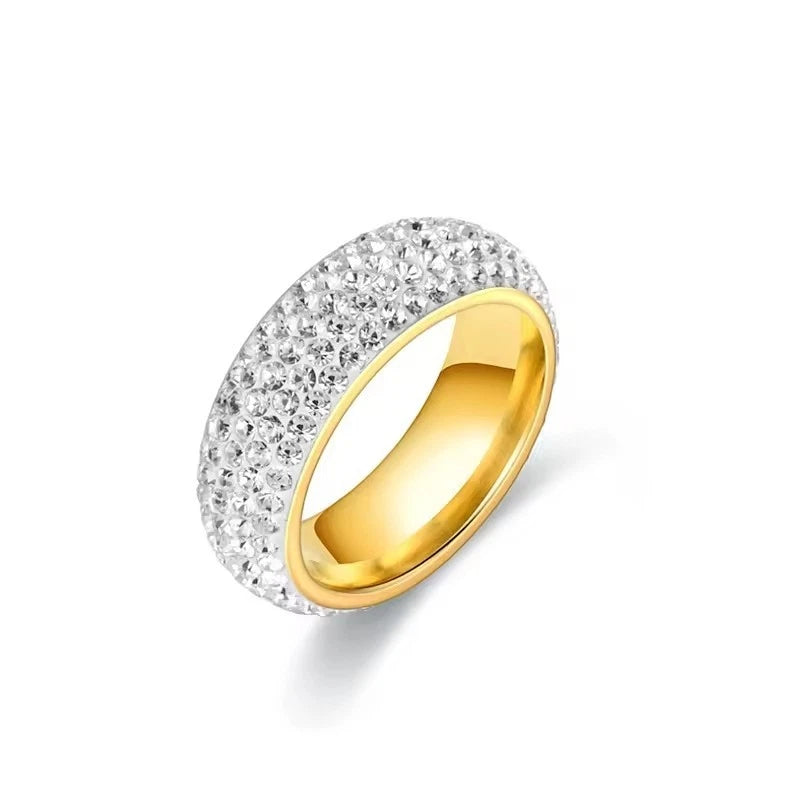 Edelstahl Ring mit Zirkonia