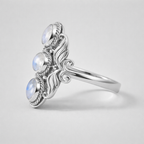 Mondstein Ring Silber