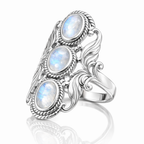 Mondstein Ring Silber