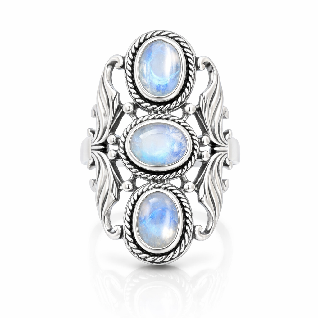 Mondstein Ring Silber