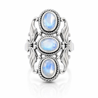 Mondstein Ring Silber